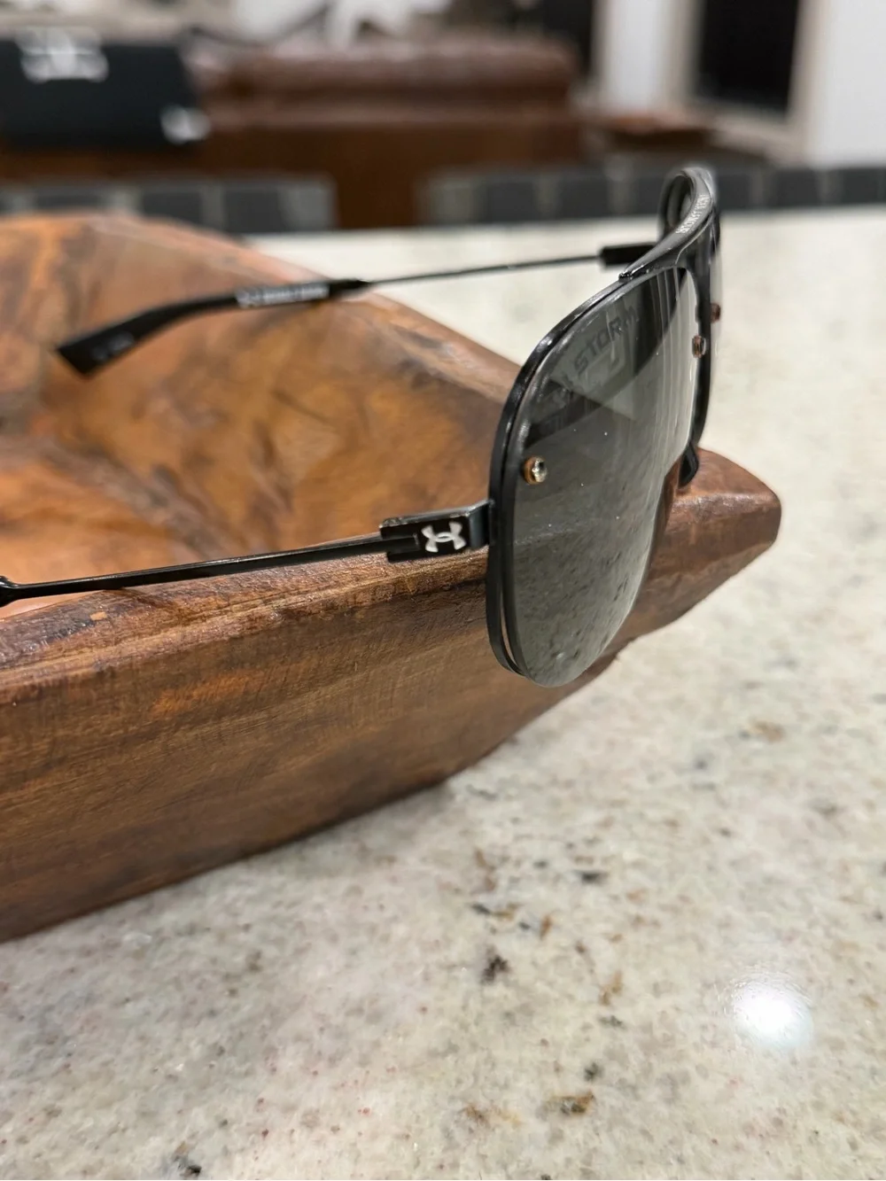 Under Armour Double Down Black Aviator Sport Sunglasses